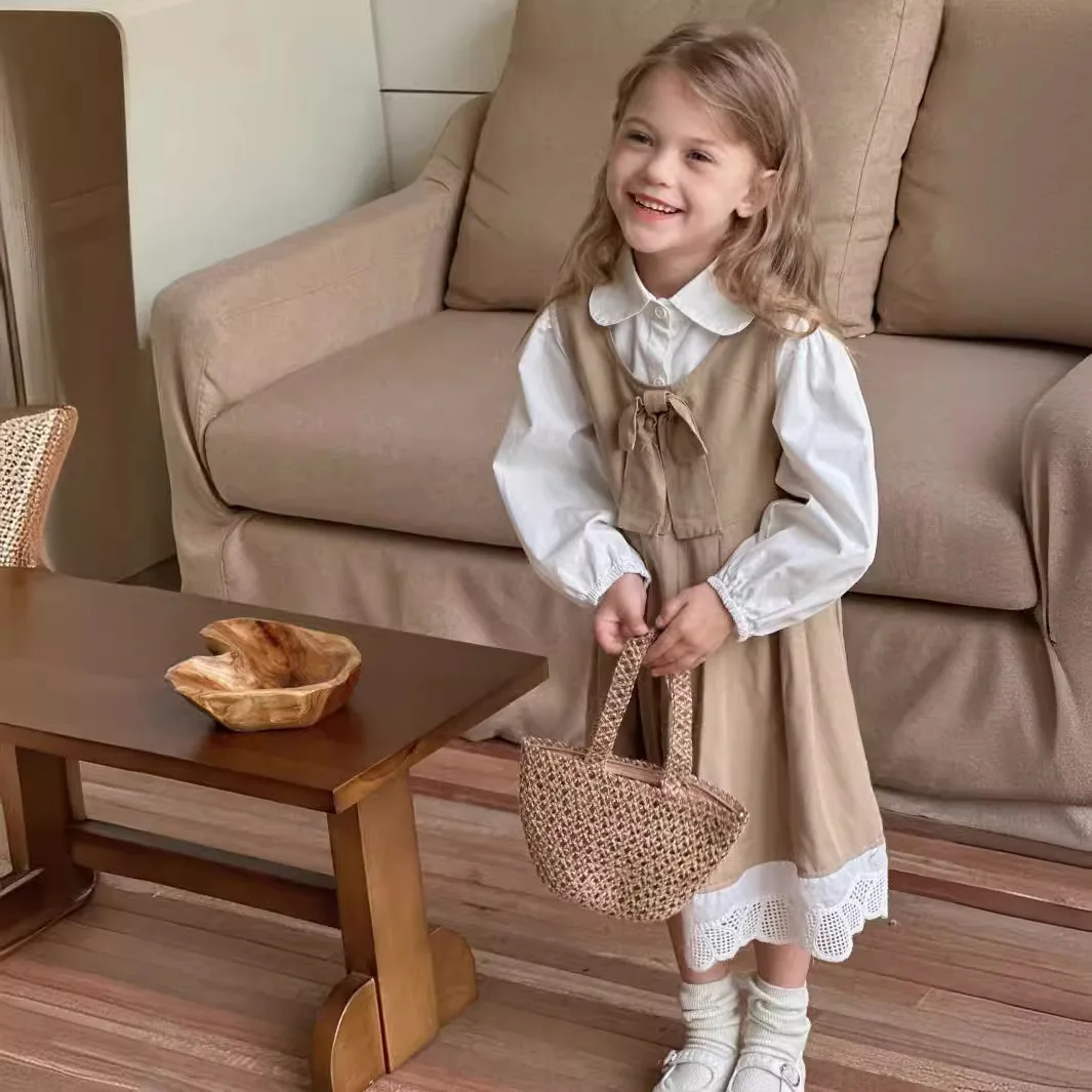 Baby Girls Sets Cute British Style Solid Bow Fashion 2024 Autumn New Korean Style Kids Clothes
Baby Girls Sets Cute British Style Solid Bow Fashion 2024 Autumn New Korean Style Kids Clothes