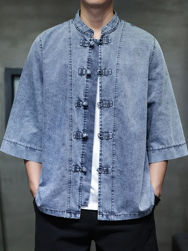 Мужское летнее тонкое пальто ort Sve Denim irt Chinese Sle Vintage на пуговицах, свободное пальто из смеси хлопка и полиэстера, молодежное пальто...
Мужское летнее тонкое пальто ort Sve Denim irt Chinese Sle Vintage на пуговицах, свободное пальто из смеси хлопка и полиэстера, молодежное пальто...