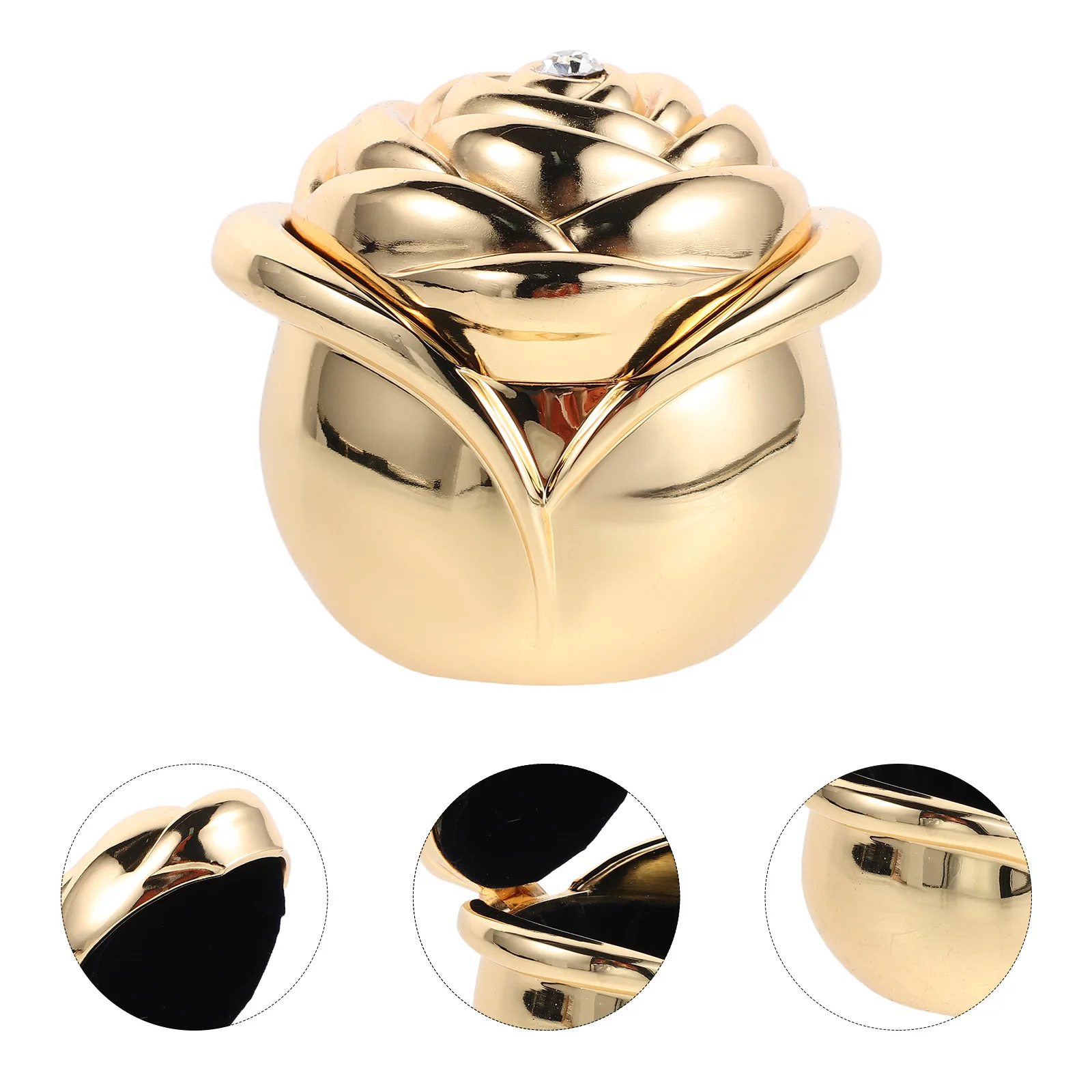 Vintage Rose Ring Box Gold Flower Jewelry Case Small Engagement Ring Case for Proposal Wedding Valentine's Day Creative Rose
Vintage Rose Ring Box Gold Flower Jewelry Case Small Engagement Ring Case for Proposal Wedding Valentine's Day Creative Rose