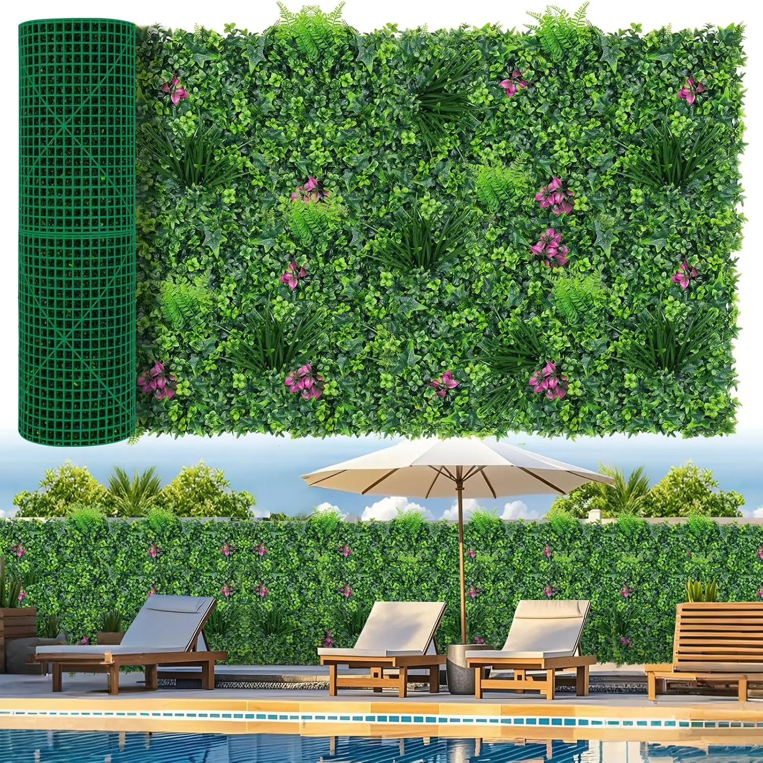 Boxwood Roll Panels 40x120in Artificial Grass Wall for Privacy Screen, Indoor Outdoor Garden Backyard Decoration
Boxwood Roll Panels 40x120in Artificial Grass Wall for Privacy Screen, Indoor Outdoor Garden Backyard Decoration