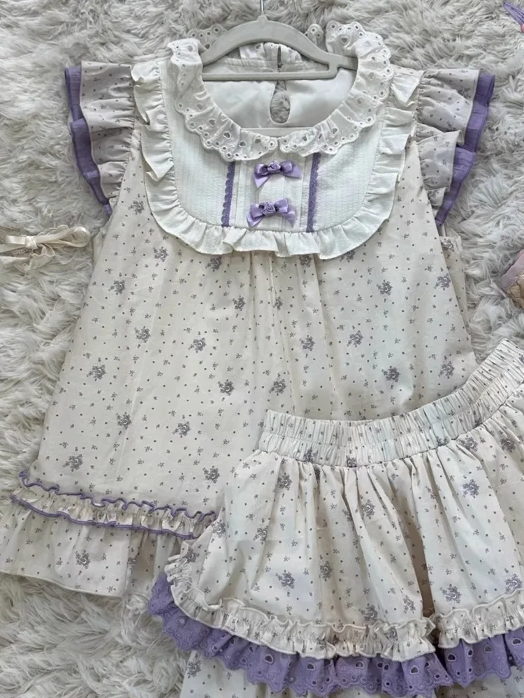 Summer Purple Floral Print Flying Sleeve Tops Women+ Y2k High Waist Ruched A-line Cake Skirts 2025 New Two Piece Sets
Summer Purple Floral Print Flying Sleeve Tops Women+ Y2k High Waist Ruched A-line Cake Skirts 2025 New Two Piece Sets