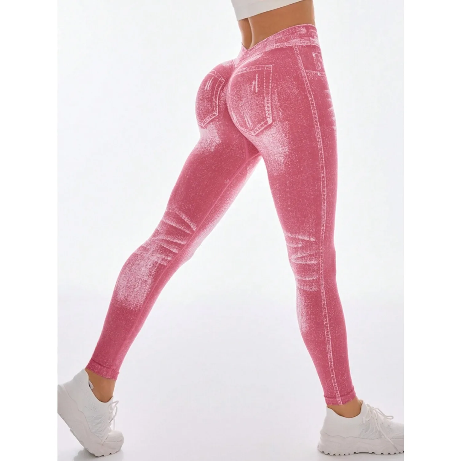 Seamless Women's Denim Printed Yoga Pants with V-waist and Peach Hips Fashionable Sexy Tight Pants Gym Yoga Exercise Pants
Seamless Women's Denim Printed Yoga Pants with V-waist and Peach Hips Fashionable Sexy Tight Pants Gym Yoga Exercise Pants