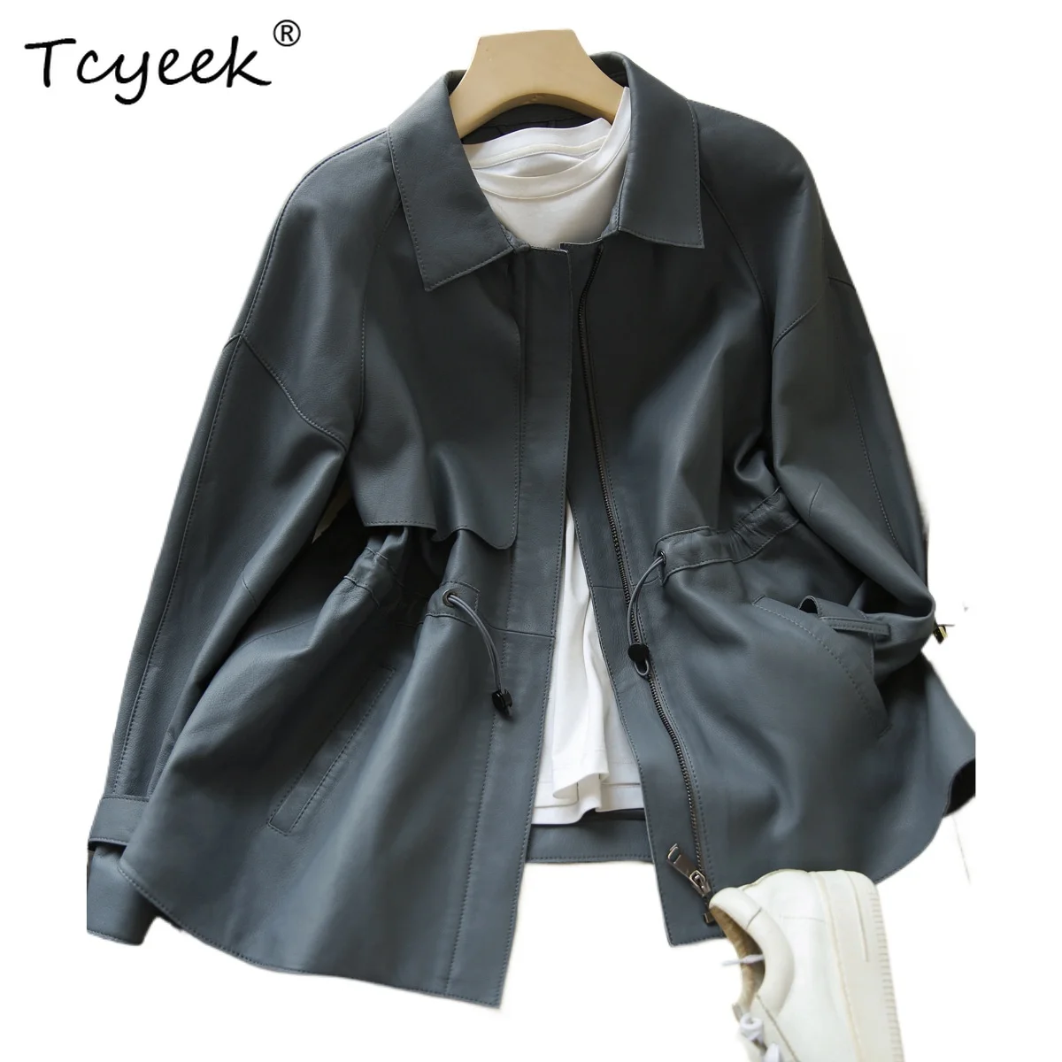 Tcyeek Real Leather Jacket Women Motocycle Jackets Genuine Sheepskin Coat Woman Autumn Clothes Korean Slim Fit Jaqueta De Couro
Tcyeek Real Leather Jacket Women Motocycle Jackets Genuine Sheepskin Coat Woman Autumn Clothes Korean Slim Fit Jaqueta De Couro