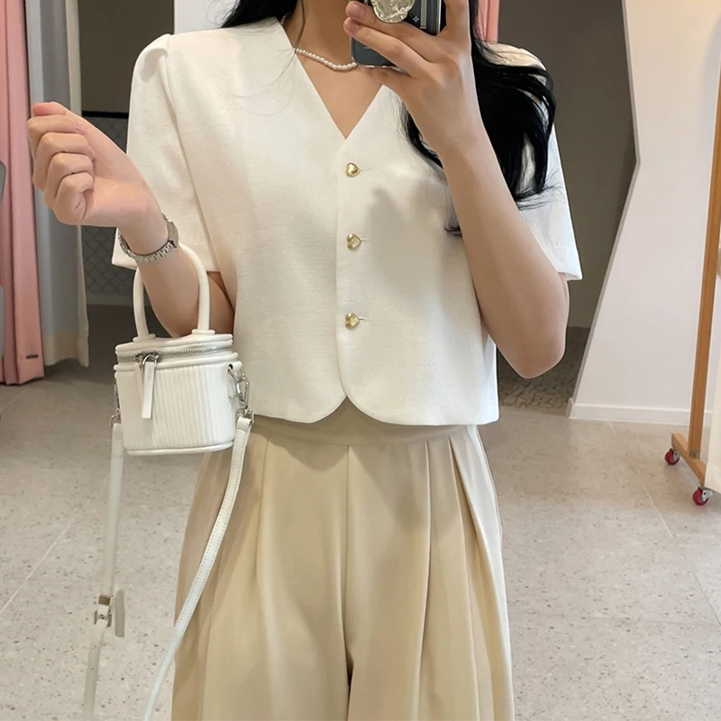 Ele V-Ne Thiened Knitwear Chic Heart-aped Button Top Coat Korean Sle Spring Autumn Winter Women's Faion Sweater
Ele V-Ne Thiened Knitwear Chic Heart-aped Button Top Coat Korean Sle Spring Autumn Winter Women's Faion Sweater