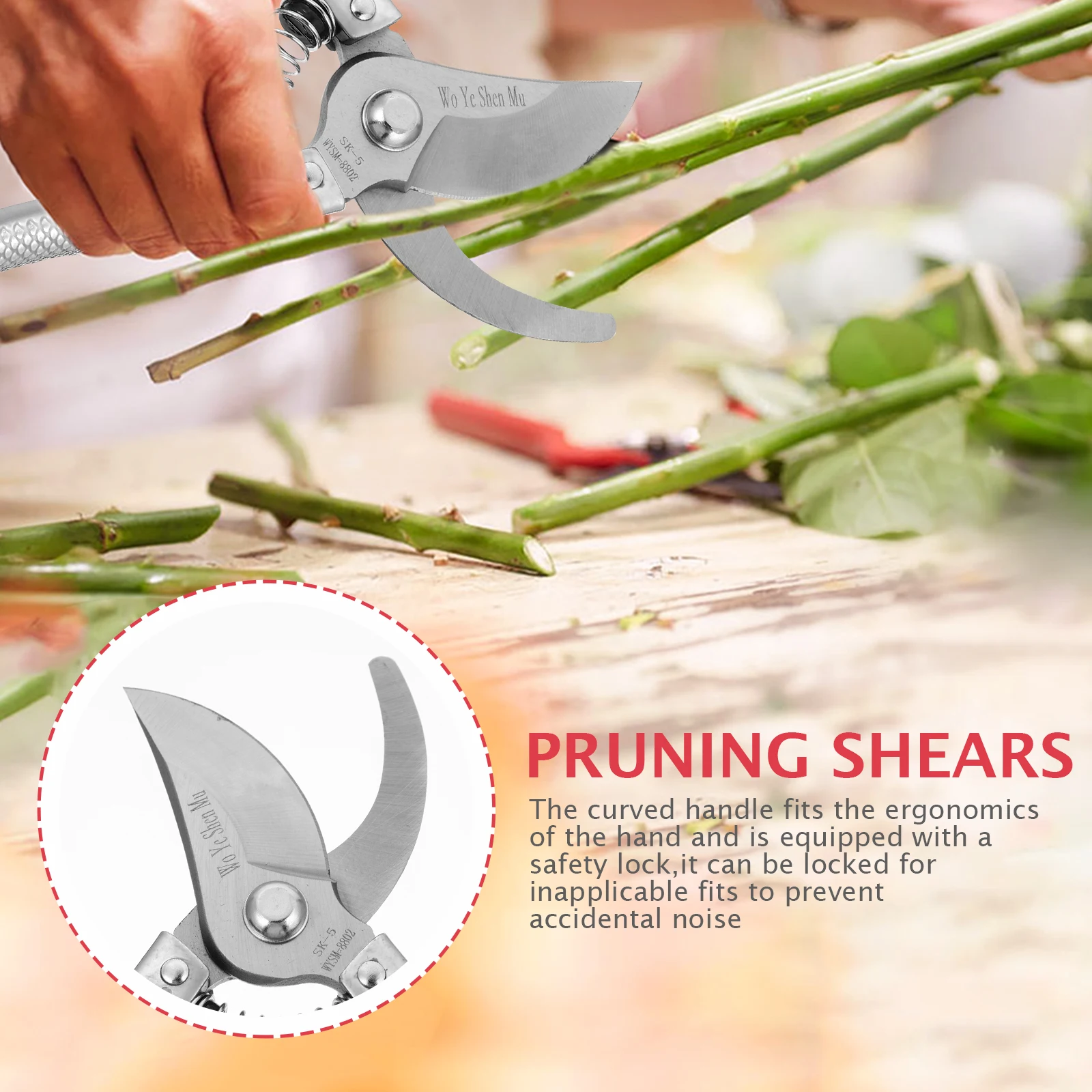 Pruning Shears Hand Pruners Heavy Duty Lawn for Gardening Clippers Stainless Steel Tools
Pruning Shears Hand Pruners Heavy Duty Lawn for Gardening Clippers Stainless Steel Tools
