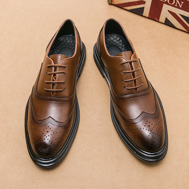 Size 38-46 Retro Men Block Leather Shoes Luxury Casual Comfortable Fashion Leather Shoes European Business Wedding Banquet Shoes
Size 38-46 Retro Men Block Leather Shoes Luxury Casual Comfortable Fashion Leather Shoes European Business Wedding Banquet Shoes
