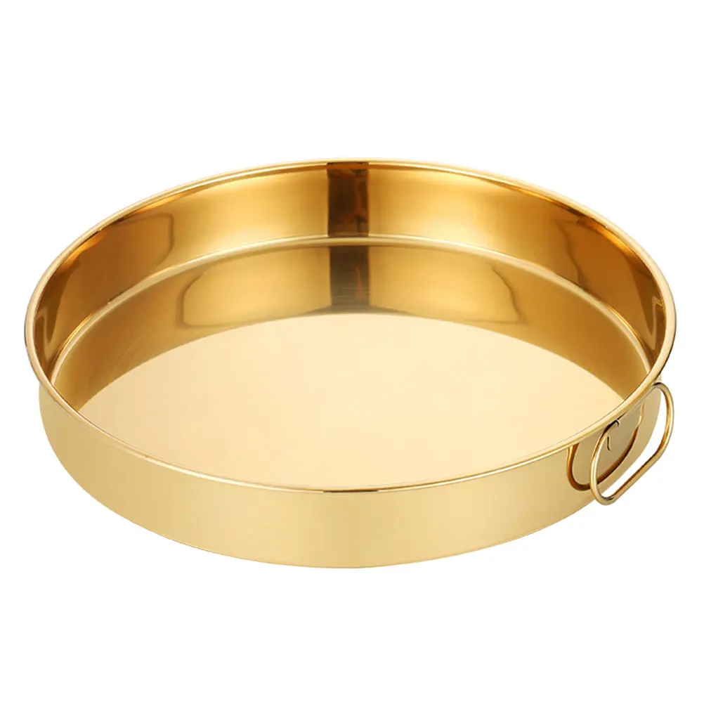 Stainless Steel Cold Skin Plate 26cm Golden Round Fish Tray Handles Metal Snack Plates Kitchen Supplies Steam Rice
Stainless Steel Cold Skin Plate 26cm Golden Round Fish Tray Handles Metal Snack Plates Kitchen Supplies Steam Rice
