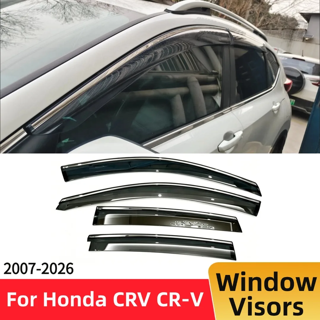 4PCS Window Visors Shade Wind Deflector Rain Guard Brow Glossy Black Exterior Parts Refit Decoration For Honda CR-V 2007-2026
4PCS Window Visors Shade Wind Deflector Rain Guard Brow Glossy Black Exterior Parts Refit Decoration For Honda CR-V 2007-2026