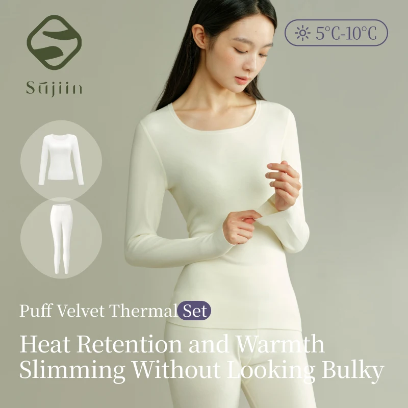 SUJIIN Women's Fleece Thermal Underwear Set 2025 Autumn Winter Crew Neck Thermals Tops Long Johns 2 Piece Sets for Woman XC002
SUJIIN Women's Fleece Thermal Underwear Set 2025 Autumn Winter Crew Neck Thermals Tops Long Johns 2 Piece Sets for Woman XC002