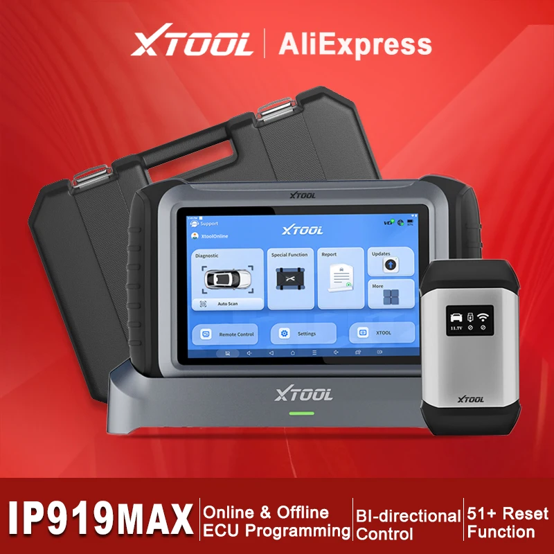 XTOOL IP919 MAX J2534 ECU Programming Tools All System Car Diagnostic Scanner ECU Coding 51 Resets FCA DOIP Intelligent Topology
XTOOL IP919 MAX J2534 ECU Programming Tools All System Car Diagnostic Scanner ECU Coding 51 Resets FCA DOIP Intelligent Topology