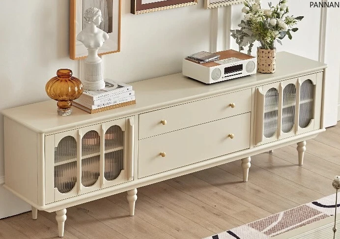 Solid wood French cream style living room white high-end TV cabinet retro American locker
Solid wood French cream style living room white high-end TV cabinet retro American locker