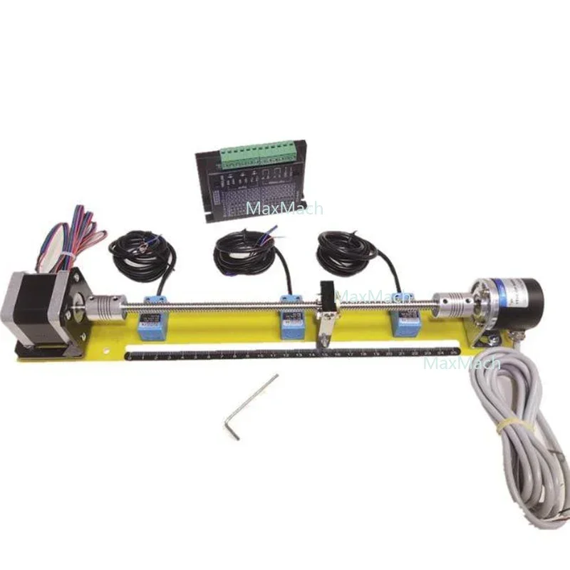 Stepper Motor Learning Positioning Control PLC Screw Sliding Table Kit with Encoder Driver Proximity Switch
