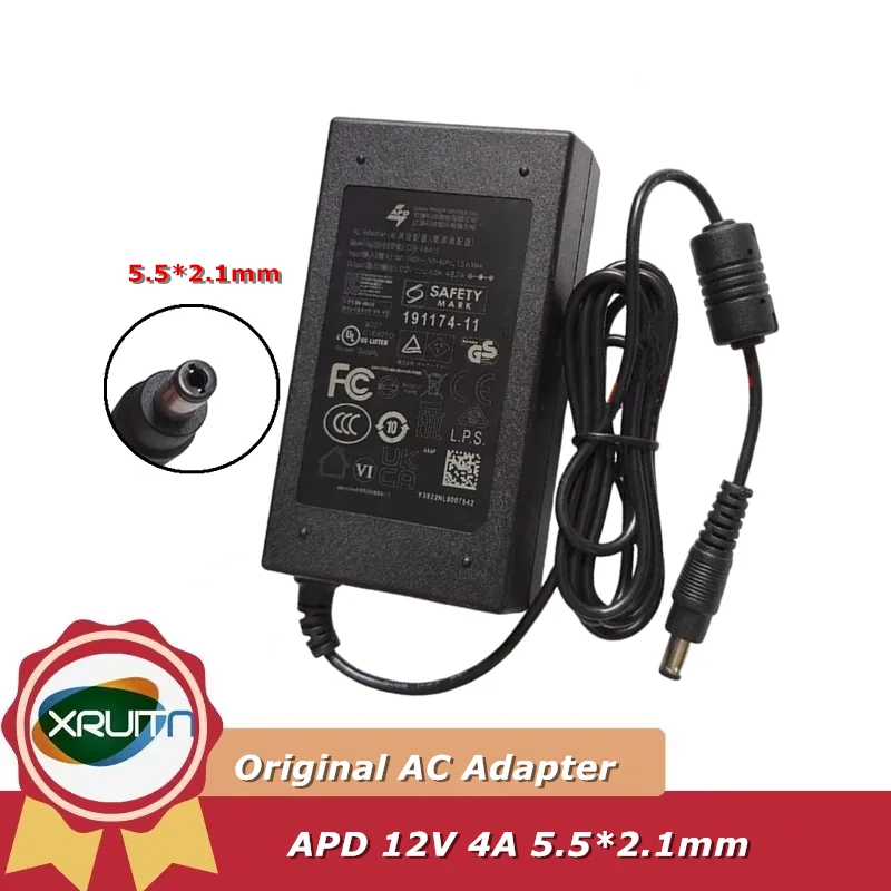 Original APD 12V 4A 48W DB-48A12 AC Adapter Charger For TITAN ARMY Monitor Power Supply Genuine 5.5×2.1mm
Original APD 12V 4A 48W DB-48A12 AC Adapter Charger For TITAN ARMY Monitor Power Supply Genuine 5.5×2.1mm