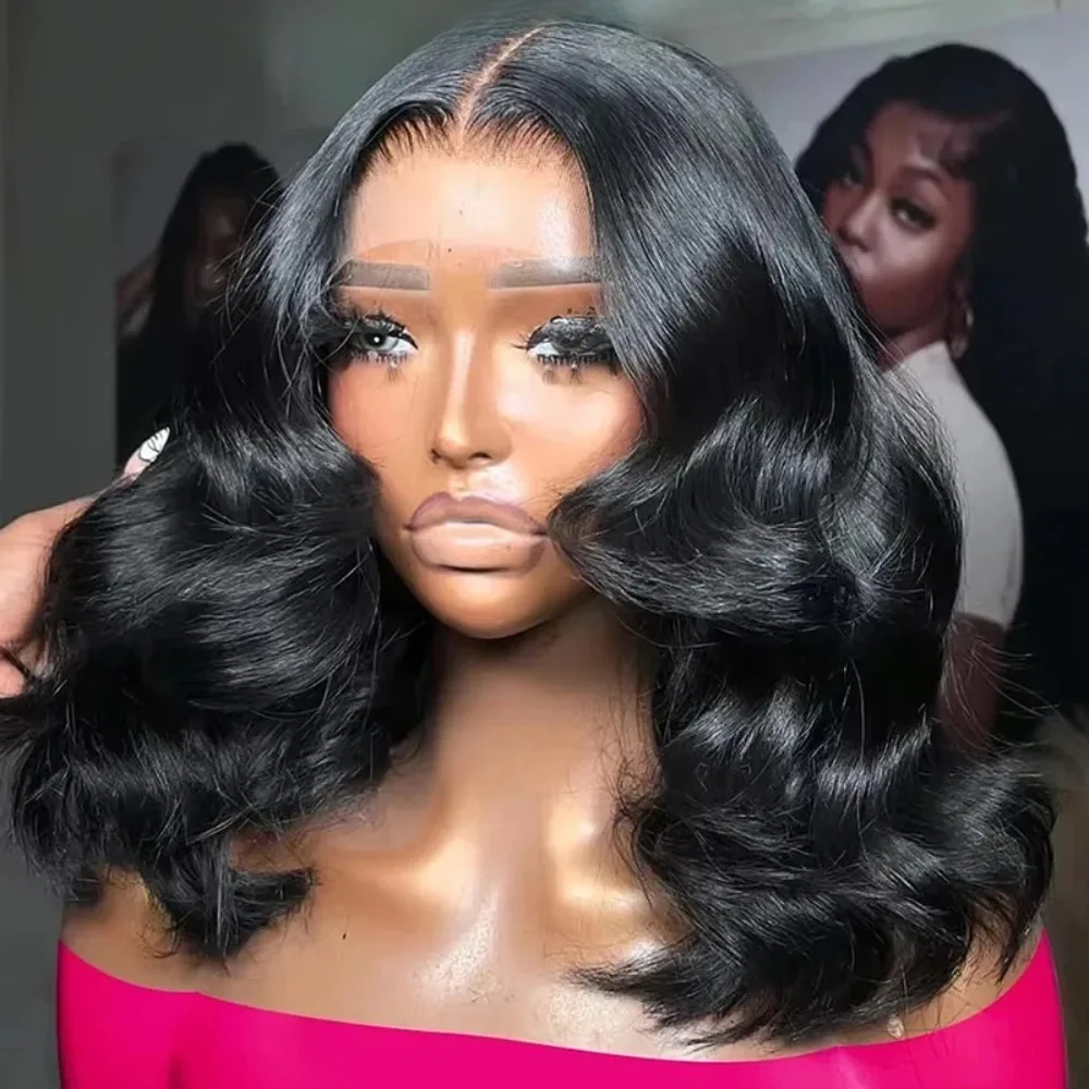 Black 13x4 HD Short Body Wave Lace Frontal Wig 14 Inch Synthetic Pre Plucked Glueless Daily Wear For Women On Clearance Sale
Black 13x4 HD Short Body Wave Lace Frontal Wig 14 Inch Synthetic Pre Plucked Glueless Daily Wear For Women On Clearance Sale