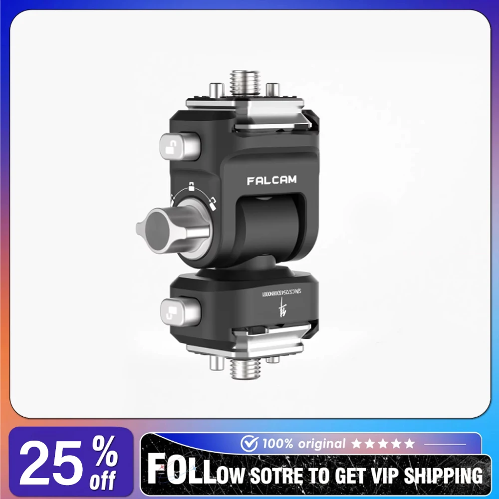 FALCAM F22 Dual Head Quick Release 2D Pan Tilt Kit Camera Cage Quick Detach System Portable Monitor Camera Metal Accessory
FALCAM F22 Dual Head Quick Release 2D Pan Tilt Kit Camera Cage Quick Detach System Portable Monitor Camera Metal Accessory