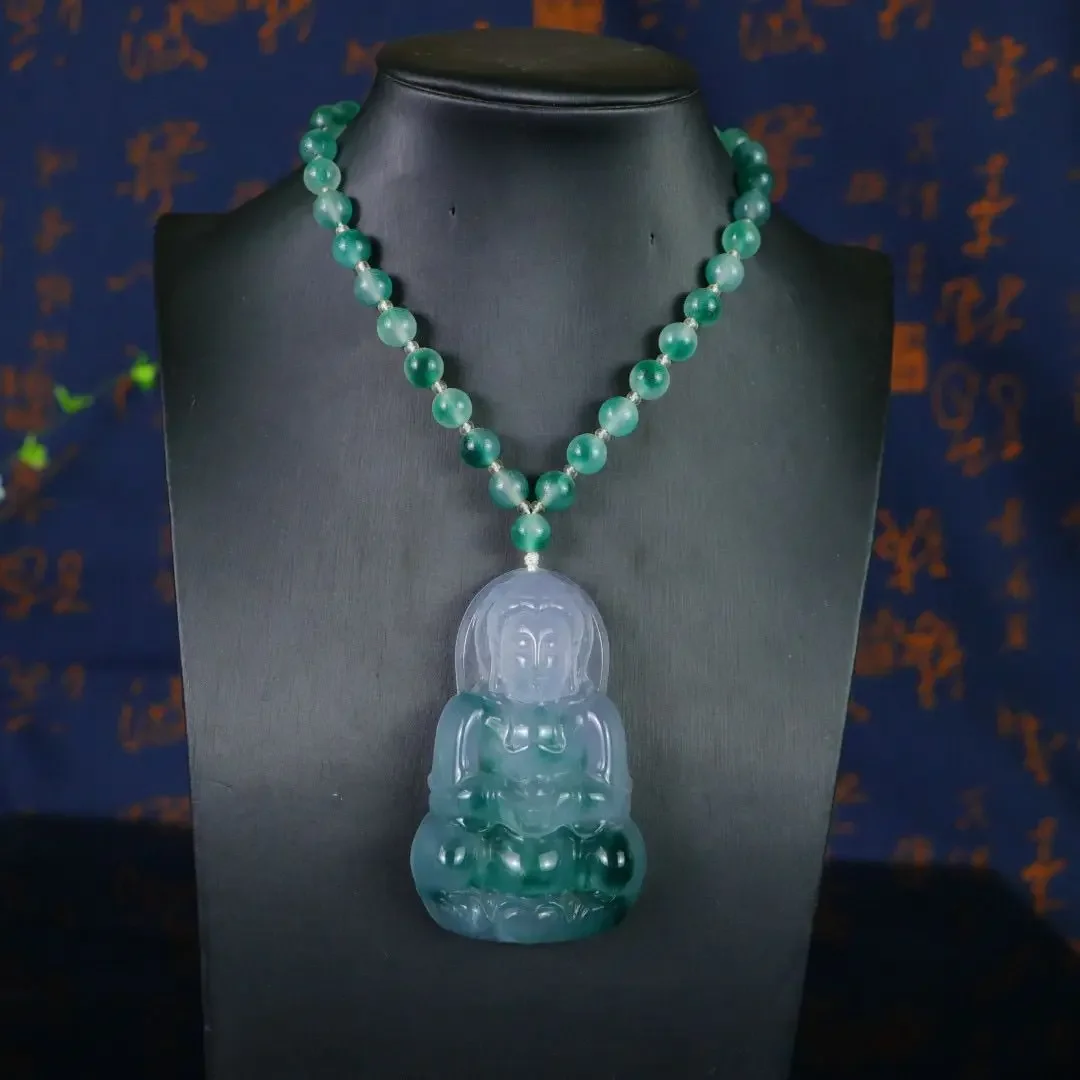 Jade men's perfect high ice Seiko engraving Guanyin brand floating flower pendant
Jade men's perfect high ice Seiko engraving Guanyin brand floating flower pendant