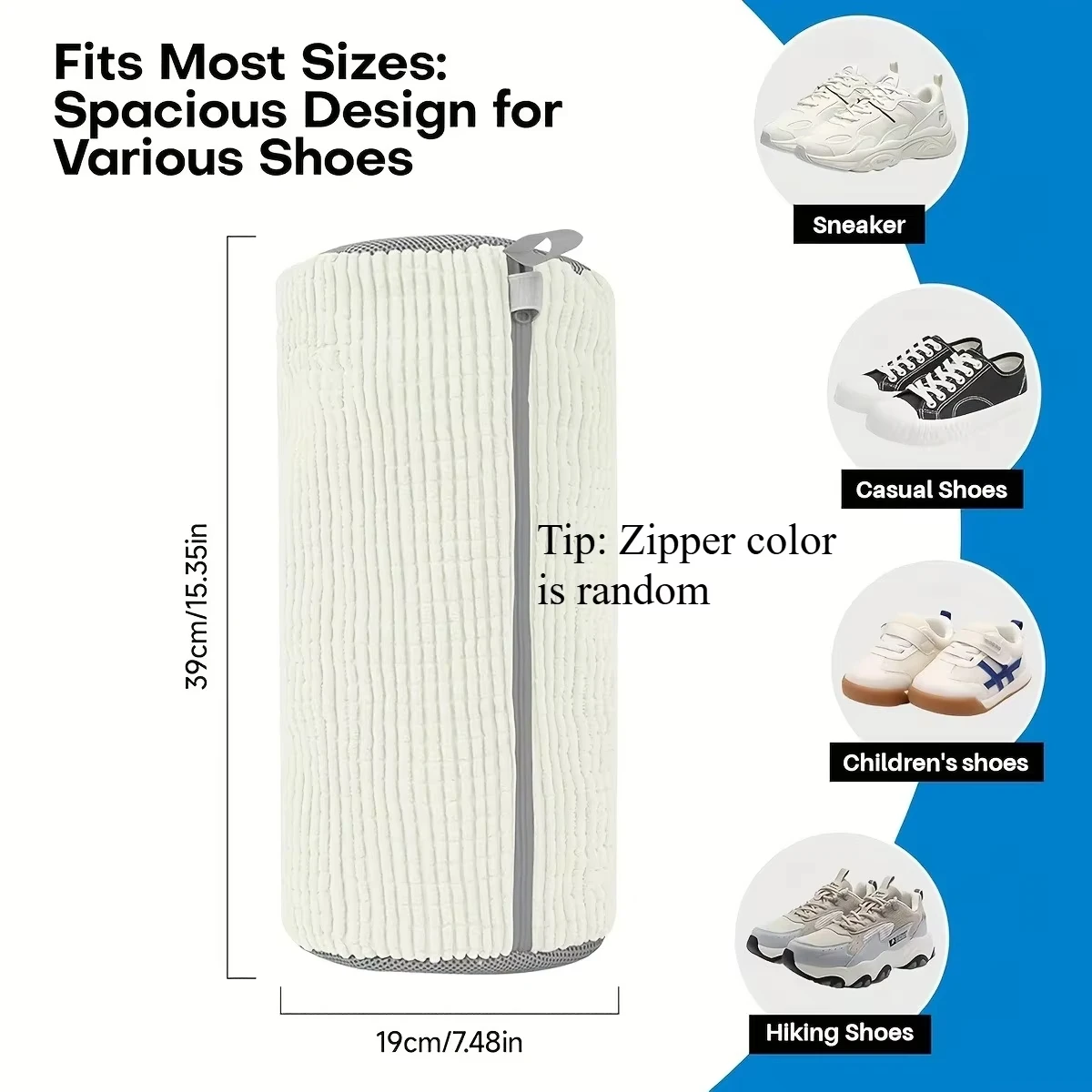 Fluffy Fiber 360° Surround Cleaning Shoe Washing Bag - Reusable Durable Machine-Washable Laundry Bag with Zipper Closure
Fluffy Fiber 360° Surround Cleaning Shoe Washing Bag - Reusable Durable Machine-Washable Laundry Bag with Zipper Closure