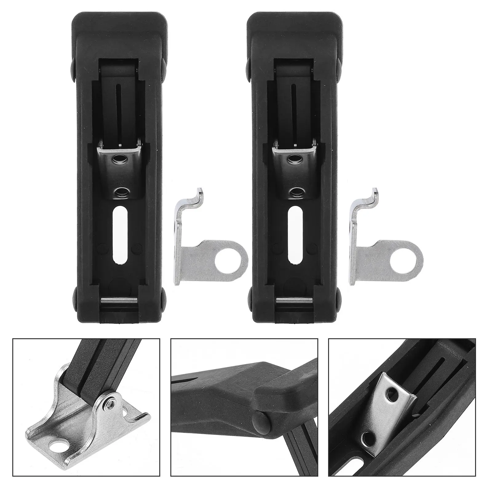 2Pcs Flexible Rubber and Stainless Steel Concealed Mounting Toggle Latch with Preload Joint Retention for Boat Cooler Cargo Box
2Pcs Flexible Rubber and Stainless Steel Concealed Mounting Toggle Latch with Preload Joint Retention for Boat Cooler Cargo Box