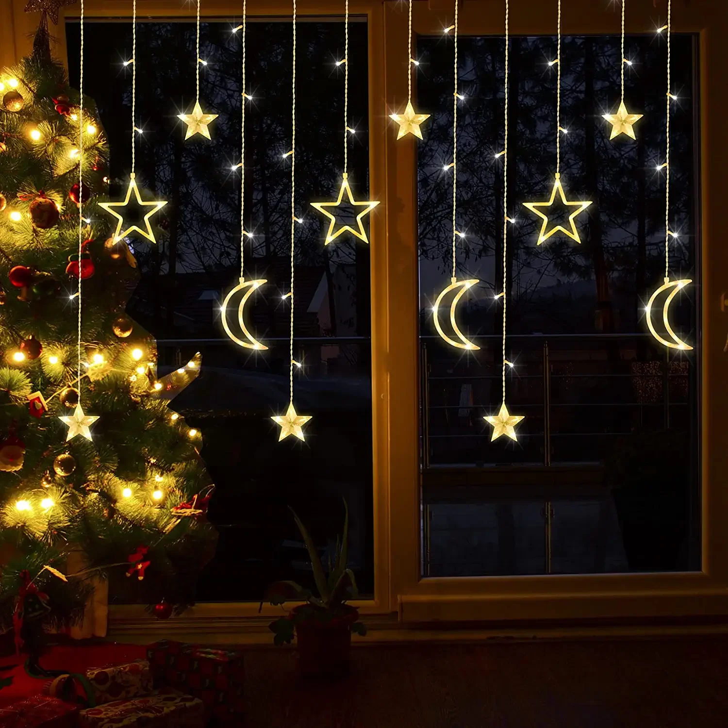 2022 New Arrival Led Curtain String Light Star Moon Light Fairy String for Window Wall Home Christmas Decoration
2022 New Arrival Led Curtain String Light Star Moon Light Fairy String for Window Wall Home Christmas Decoration