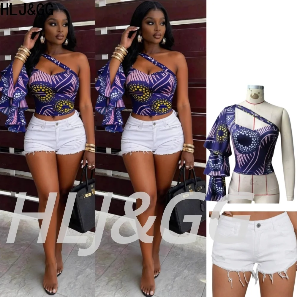 HLJ&GG Fashion Ruffle Print One Piece Long Sleeve Top Two Piece Sets Women Hollow Crop Top And Denim Shorts Outfits Streetwear
HLJ&GG Fashion Ruffle Print One Piece Long Sleeve Top Two Piece Sets Women Hollow Crop Top And Denim Shorts Outfits Streetwear