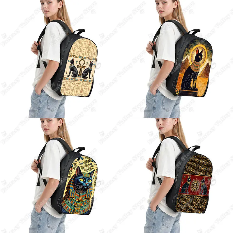 Ancient Egyptian Black Cat Print Backpack Baby Egyptian Hieroglyphs Ankh Rucksack for Travel Teenager Book Bag Laptop Backpack
Ancient Egyptian Black Cat Print Backpack Baby Egyptian Hieroglyphs Ankh Rucksack for Travel Teenager Book Bag Laptop Backpack
