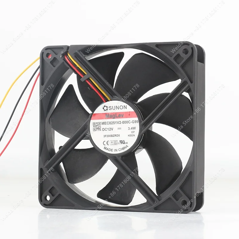 Newly built SUNON MEC0251V2-000C-G99 12025 120X120X25MM 5V 24V 48V DC12V 3.4W three-wire cooling fan
Newly built SUNON MEC0251V2-000C-G99 12025 120X120X25MM 5V 24V 48V DC12V 3.4W three-wire cooling fan