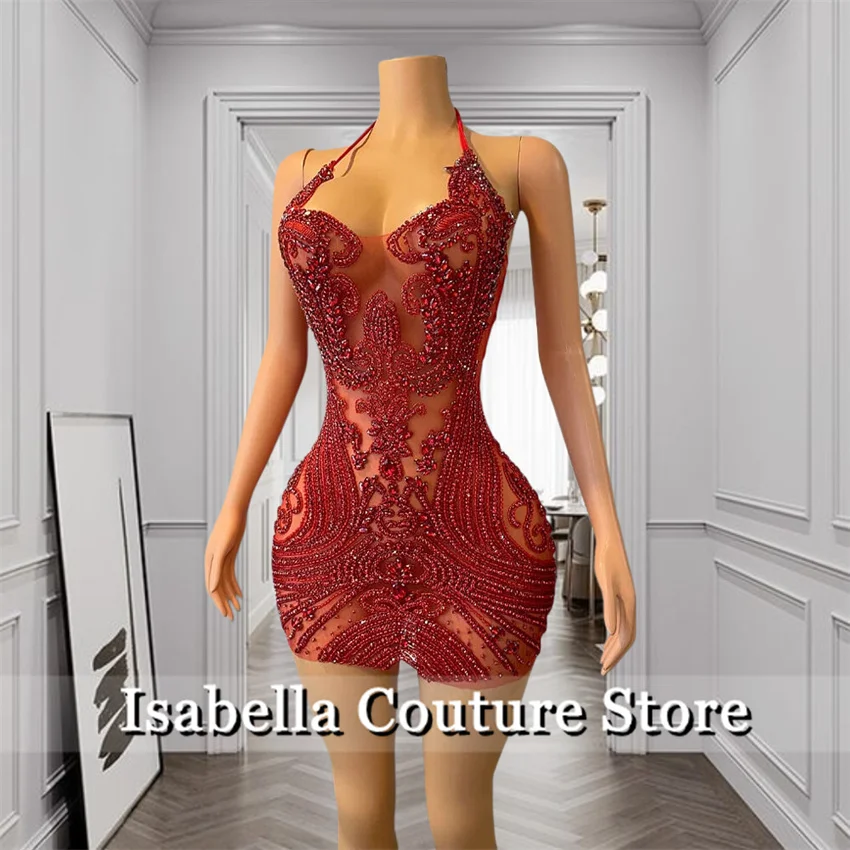 Glitter Red Prom Dress For Black Girl Sparkly Beads Rhinestones Crystal Birthday Gown Vestidos De Festa Customized
Glitter Red Prom Dress For Black Girl Sparkly Beads Rhinestones Crystal Birthday Gown Vestidos De Festa Customized