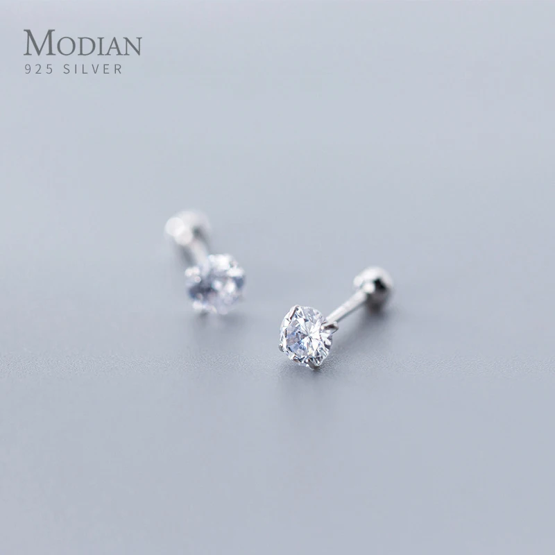 MODIAN 925 Sterling Silver Fashion Sparkling Round Clear CZ Stud Earrings For Women Wedding Engagement Statement Jewelry
MODIAN 925 Sterling Silver Fashion Sparkling Round Clear CZ Stud Earrings For Women Wedding Engagement Statement Jewelry