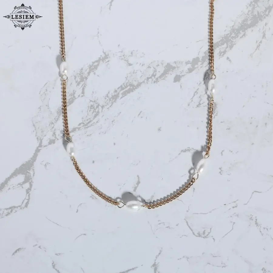 LESIEM Trendy silver plated Goddess collar necklace Freshwater Pearl Necklace Chain maxi necklace floating charms
LESIEM Trendy silver plated Goddess collar necklace Freshwater Pearl Necklace Chain maxi necklace floating charms