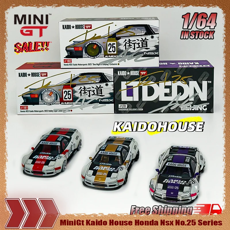 Новый Mini Gt Kaido House 1:64 Honda Nsx No.25 Hec версия с открытой крышкой, откидной светильник, имитация сплава, модель, коллекция игрушек на заказ, подарки
Новый Mini Gt Kaido House 1:64 Honda Nsx No.25 Hec версия с открытой крышкой, откидной светильник, имитация сплава, модель, коллекция игрушек на заказ, подарки