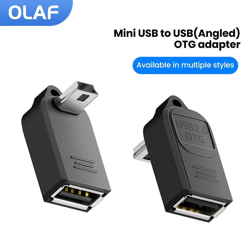 90° Elbow Mini USB Male To USB-A Female OTG Adapter USB2.0 High Speed Data Transfer OTG Converter For Charger Computer Car
90° Elbow Mini USB Male To USB-A Female OTG Adapter USB2.0 High Speed Data Transfer OTG Converter For Charger Computer Car