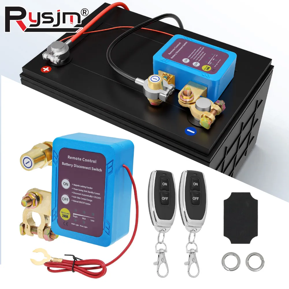 For Car Truck RV 240A Kill Switch 12V Remote Battery Disconnect Switch Auto Car Kill Switch Automatic Power Shut Off Switch
For Car Truck RV 240A Kill Switch 12V Remote Battery Disconnect Switch Auto Car Kill Switch Automatic Power Shut Off Switch