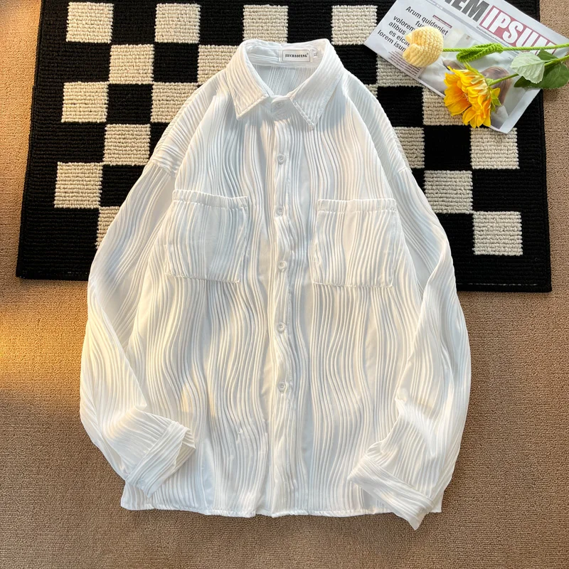 2024 Solid Color Long Sleeve Shirt Fashion Social Men's Dress Tops Korean Loose Casual Blouses Male Office Formal Clothing N55
2024 Solid Color Long Sleeve Shirt Fashion Social Men's Dress Tops Korean Loose Casual Blouses Male Office Formal Clothing N55