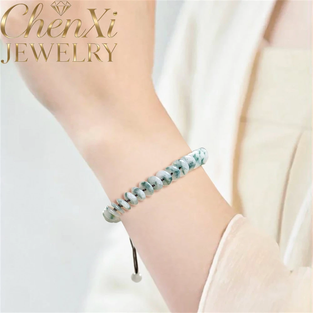 High-End Hand-Woven Natural A-Grade Ice-Grade Jadeite Flowery Pattern Hand Couple Bracelet Exquisite Fashion Simple Jewelry Gift
High-End Hand-Woven Natural A-Grade Ice-Grade Jadeite Flowery Pattern Hand Couple Bracelet Exquisite Fashion Simple Jewelry Gift