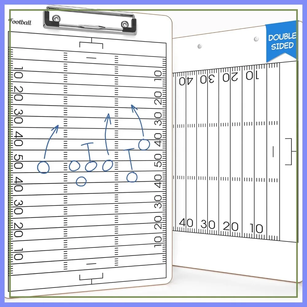 Football Dry Erase Board for Coaches, 15x9 Double Sided Whiteboard Clipboard
Football Dry Erase Board for Coaches, 15x9 Double Sided Whiteboard Clipboard