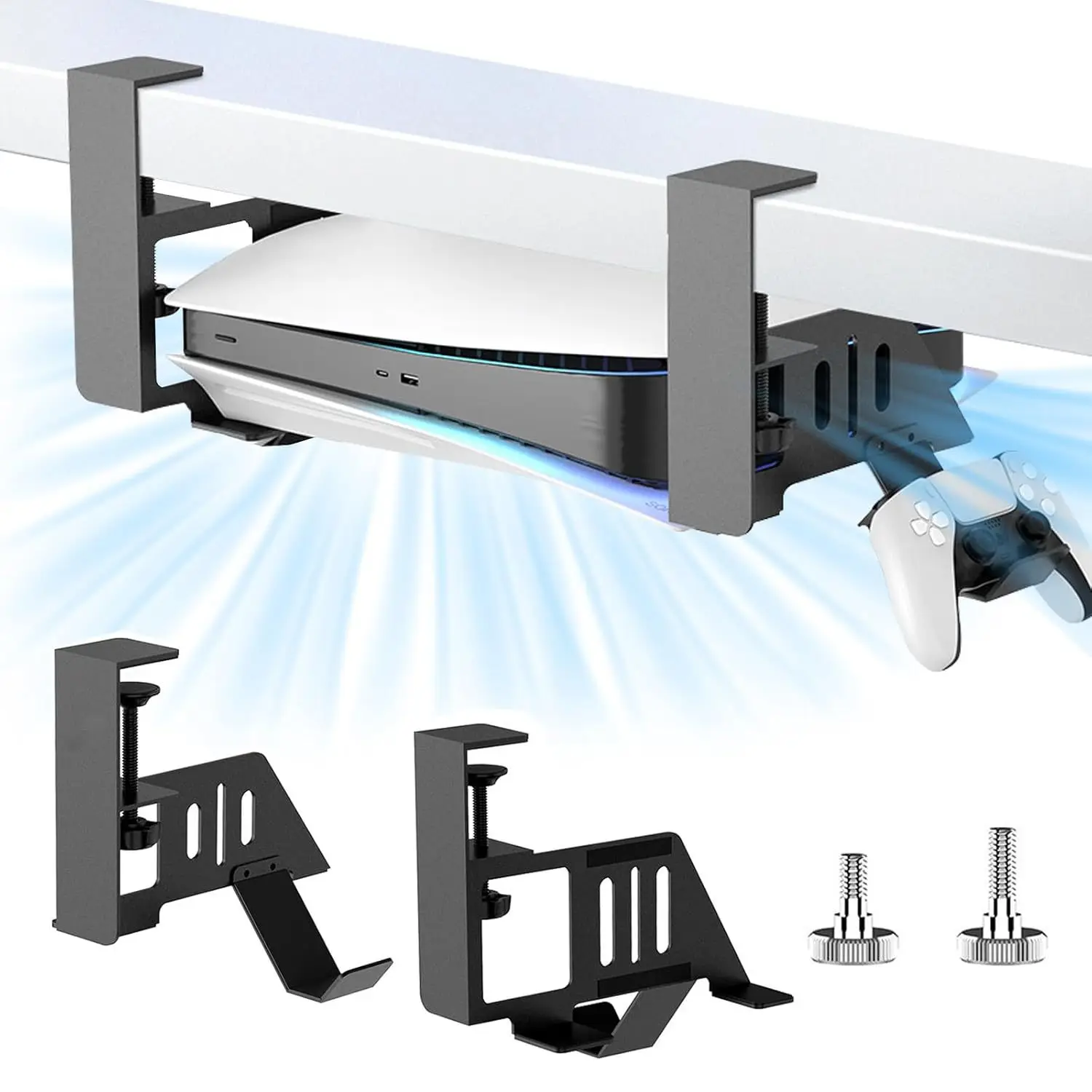 PS5 Gaming Under Desk Storage Stand Wifi Box Controller/headphone Hanger Gaming Controller Storage Holder Sundries Save Space
PS5 Gaming Under Desk Storage Stand Wifi Box Controller/headphone Hanger Gaming Controller Storage Holder Sundries Save Space