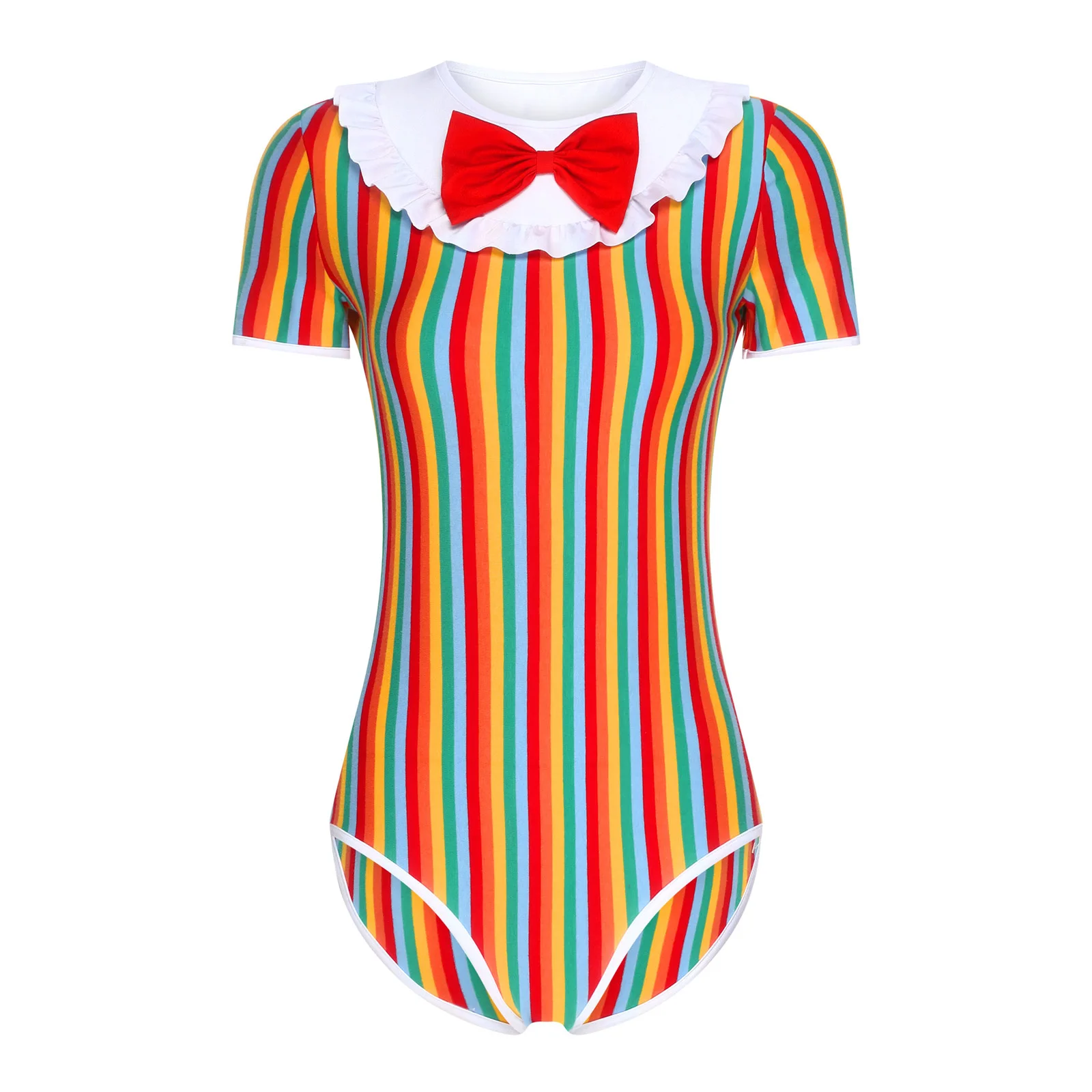 Женские пижамы-боди с радужными полосками, для вечеринок, косплея, ночного отдыха, с бантом и рюшами, на пуговицах, домашняя одежда, одежда для сна
Женские пижамы-боди с радужными полосками, для вечеринок, косплея, ночного отдыха, с бантом и рюшами, на пуговицах, домашняя одежда, одежда для сна