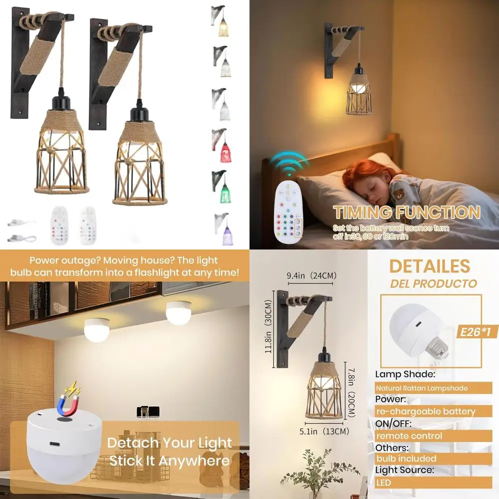 Пара перезаряжаемых беспроводных настенных бра с 12 цветами RGB, пультом дистанционного управления и регулируемой яркостью для домашнего декора
Пара перезаряжаемых беспроводных настенных бра с 12 цветами RGB, пультом дистанционного управления и регулируемой яркостью для домашнего декора