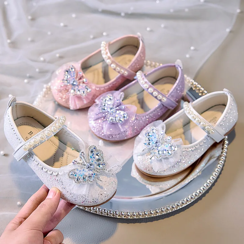 Kids'Casual Shoes Crystal Sequin Butterfly Bow PU Leather Shoes Spring Shoes For Girls Anti-slip Purple Silver Shoes Size 26-36
Kids'Casual Shoes Crystal Sequin Butterfly Bow PU Leather Shoes Spring Shoes For Girls Anti-slip Purple Silver Shoes Size 26-36