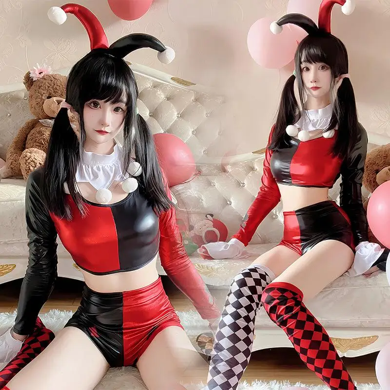 Sexy Tight Halloween Stage Clown Costume Red Black Funny Clown Role-playing Outfit Women's Ethnic Stage Costume
Sexy Tight Halloween Stage Clown Costume Red Black Funny Clown Role-playing Outfit Women's Ethnic Stage Costume
