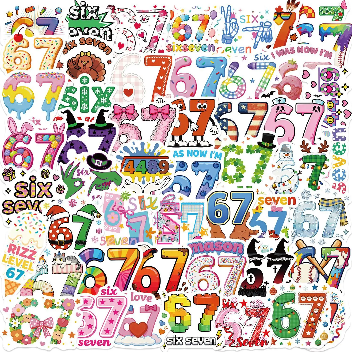 10/30/50Pcs Cartoon Funny 67 Six Seven Stickers Aesthetic DIY Suitcase Skateboard Laptop Luggage Graffiti Sticker Decal Toy Gift
10/30/50Pcs Cartoon Funny 67 Six Seven Stickers Aesthetic DIY Suitcase Skateboard Laptop Luggage Graffiti Sticker Decal Toy Gift
