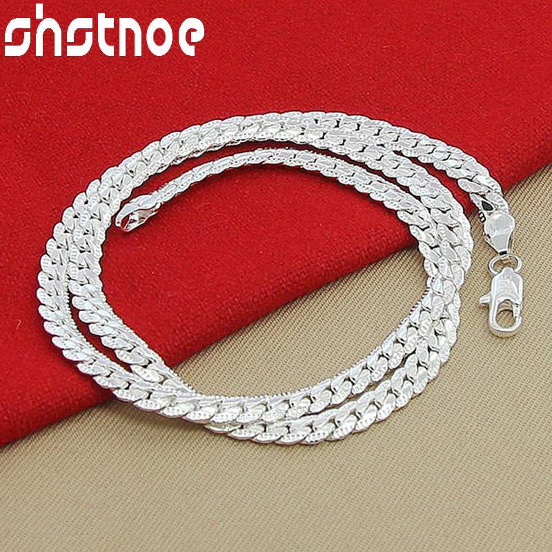 SHSTONE 925 Sterling Silver 6mm Side Chain Necklace 16/18/20/22/24 Inch For Women Engagement Wedding Gift Fashion Charm Jewelry
SHSTONE 925 Sterling Silver 6mm Side Chain Necklace 16/18/20/22/24 Inch For Women Engagement Wedding Gift Fashion Charm Jewelry