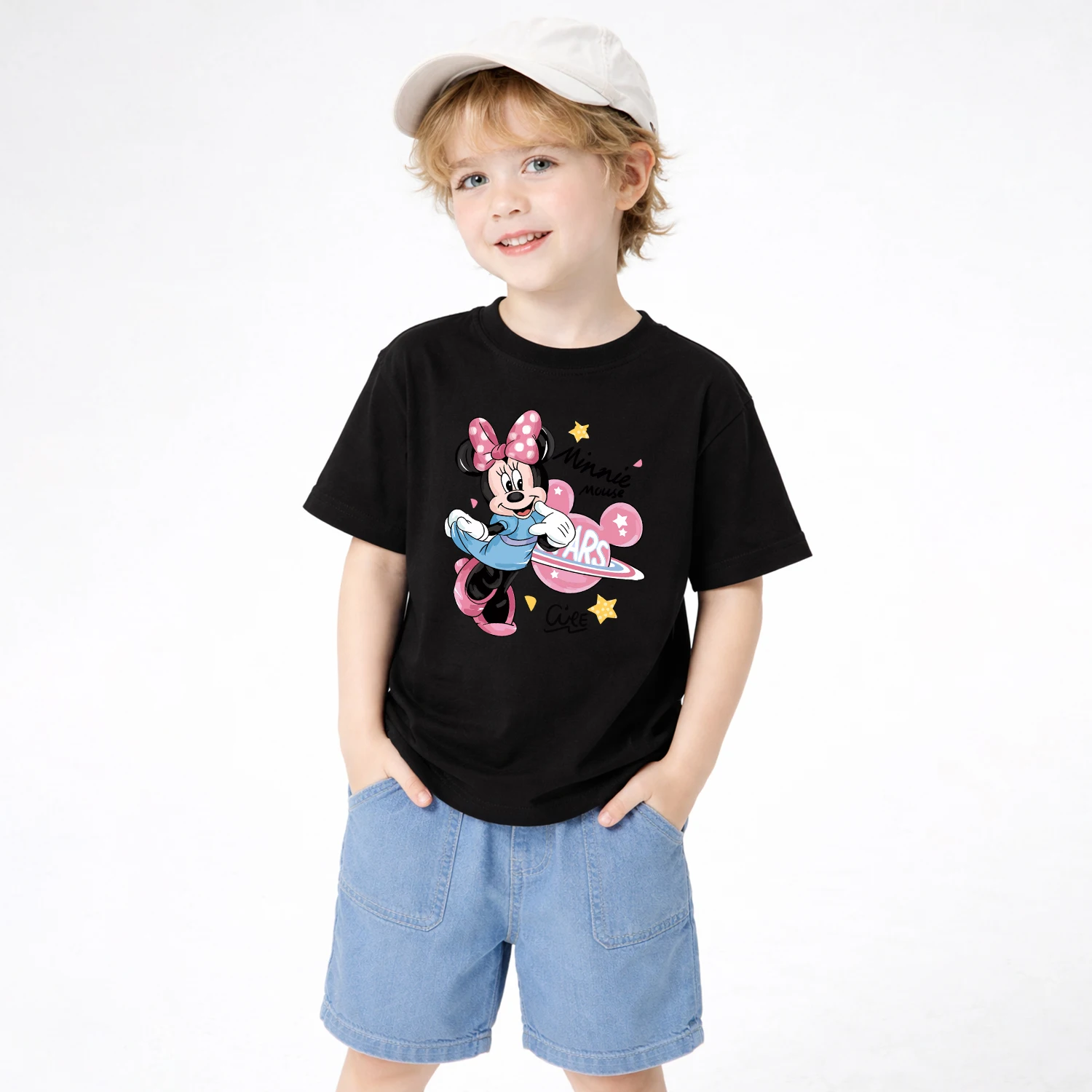 Mickey Mouse Kids Cotton Breathable Short Sleeve T-Shirt Disney Cartoon Print Tee Boys Girls Fashion Cute Anime Clothing Gifts
Mickey Mouse Kids Cotton Breathable Short Sleeve T-Shirt Disney Cartoon Print Tee Boys Girls Fashion Cute Anime Clothing Gifts
