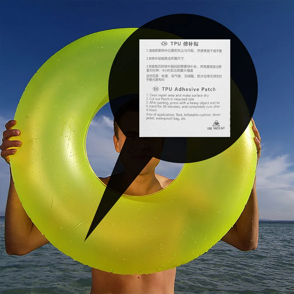 20 Pcs Swim Ring Repair Tape Transparent TPU Sticker for Tent Raincoat Inflatable Boats Waterproof Durable Patch Camping Hiking
20 Pcs Swim Ring Repair Tape Transparent TPU Sticker for Tent Raincoat Inflatable Boats Waterproof Durable Patch Camping Hiking