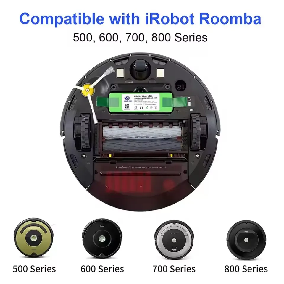 Замена литий-ионного аккумулятора Melasta емкостью 5000 мАч для iRobot Roomba 500 600 700 800-620 675 880 860 770 650 640 645 614 595 58
Замена литий-ионного аккумулятора Melasta емкостью 5000 мАч для iRobot Roomba 500 600 700 800-620 675 880 860 770 650 640 645 614 595 58