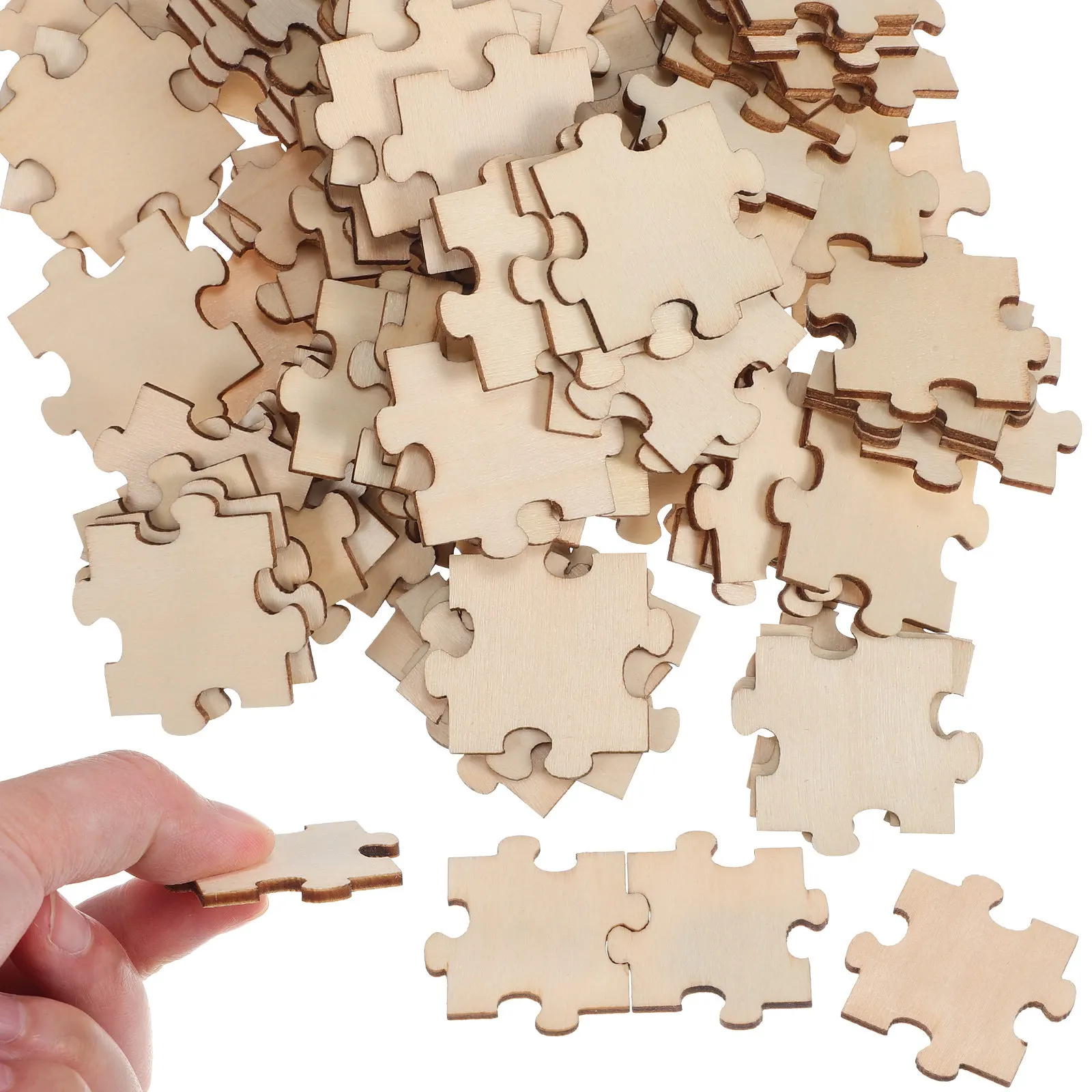 100Pcs Empty Wooden Puzzle Pieces Plain Jigsaw Craft Material for DIY Painting Drawing Carving Woodworking Educational
100Pcs Empty Wooden Puzzle Pieces Plain Jigsaw Craft Material for DIY Painting Drawing Carving Woodworking Educational