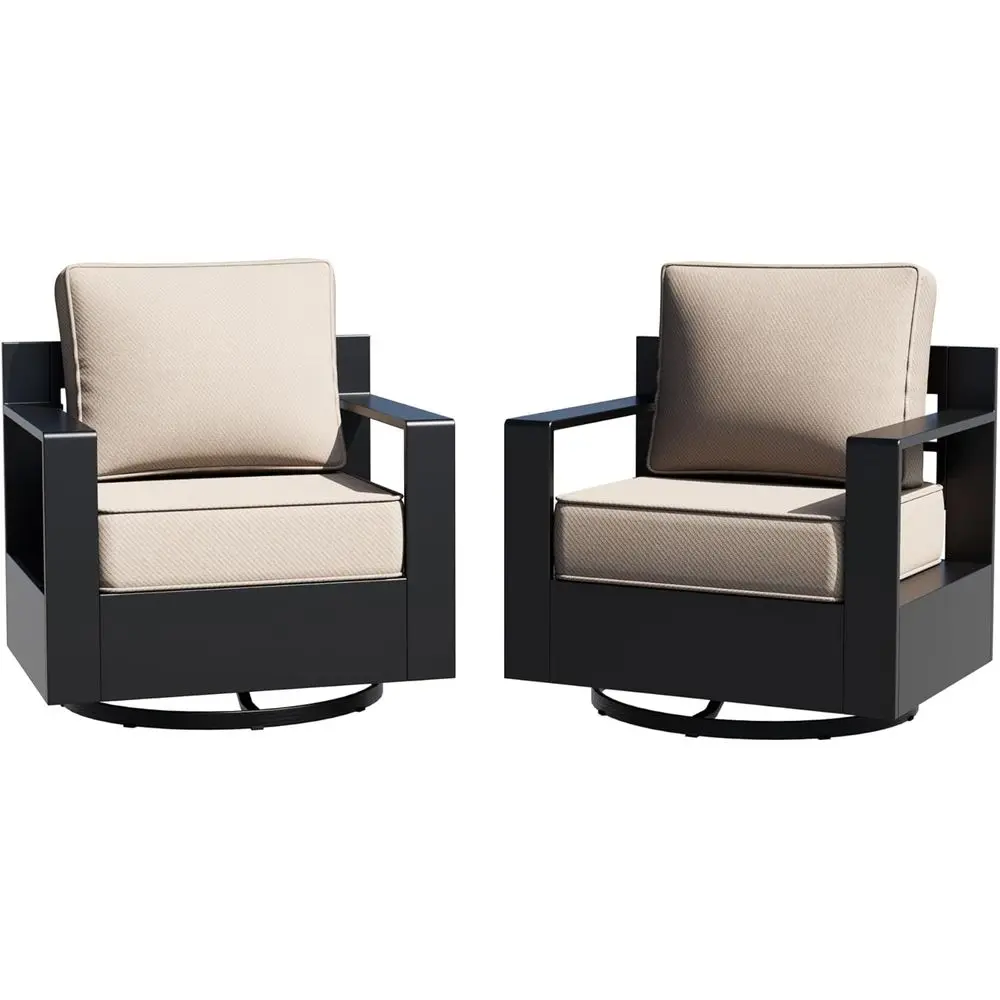 Patio Swivel Chair - Outdoor Swivel Rocking Chair with 6" Thick Removable Cushions, All-Weather Metal e, Deep Setting or Garden,
Patio Swivel Chair - Outdoor Swivel Rocking Chair with 6" Thick Removable Cushions, All-Weather Metal e, Deep Setting or Garden,