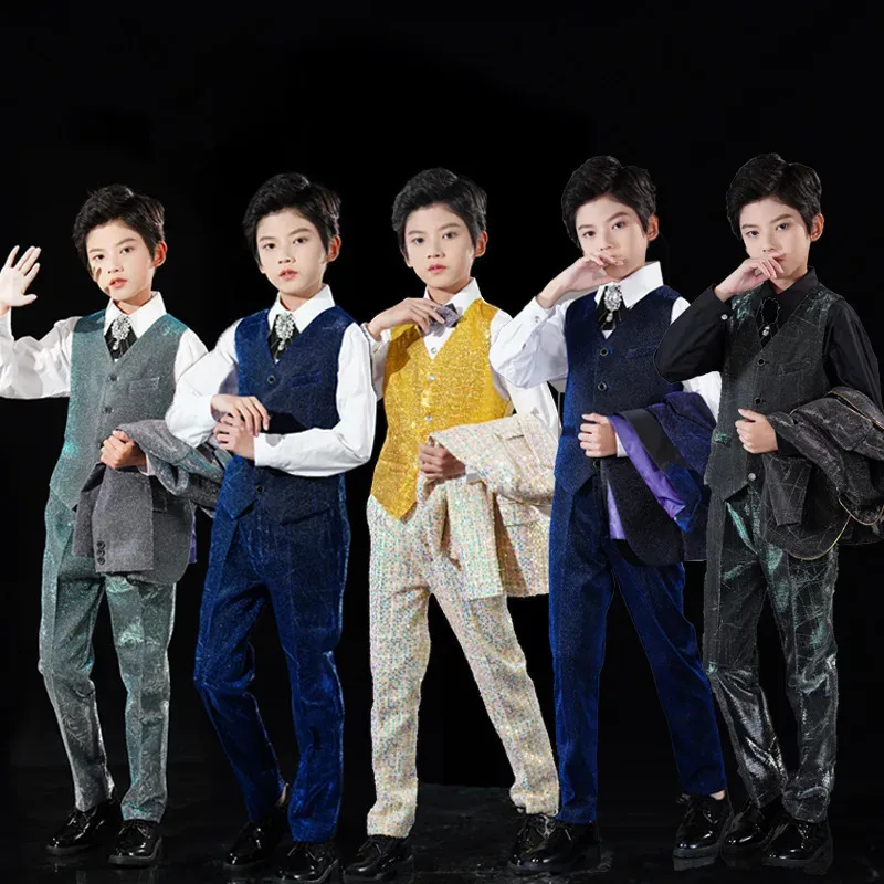 Boys' Suit, Vest Set, Three Piece Set, Flower Girl Host, Small Dress, Piano Performance, Handsome Fashion Show, Small Suit
Boys' Suit, Vest Set, Three Piece Set, Flower Girl Host, Small Dress, Piano Performance, Handsome Fashion Show, Small Suit
