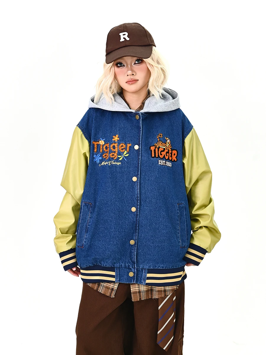 Detachable Hat Denim Baseball Jaet Women's Loose American College Sle Jaet Spring 2026 New Faion Youth Outerwear
Detachable Hat Denim Baseball Jaet Women's Loose American College Sle Jaet Spring 2026 New Faion Youth Outerwear