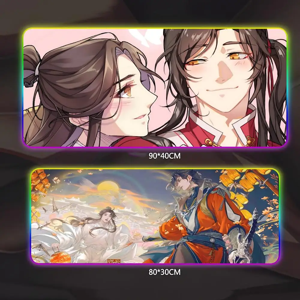 Коврик для мыши Heaven Official's Blessing, геймерский люминесцентный светодиодный коврик для мыши, игровой стол, RGB настольный коврик, клавиатура, коврик для мыши для ПК 
Коврик для мыши Heaven Official's Blessing, геймерский люминесцентный светодиодный коврик для мыши, игровой стол, RGB настольный коврик, клавиатура, коврик для мыши для ПК